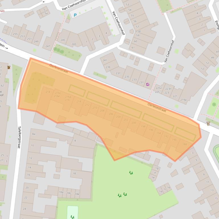 Kaart van postcodegebied 5025DE.