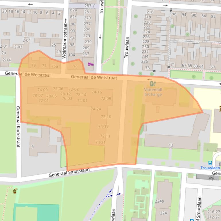 Kaart van postcodegebied 5025DH.