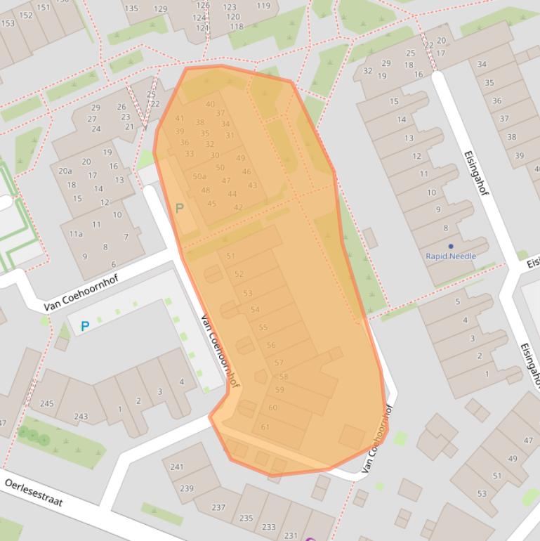 Kaart van postcodegebied 5025DM.