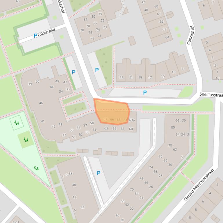 Kaart van postcodegebied 5025DX.