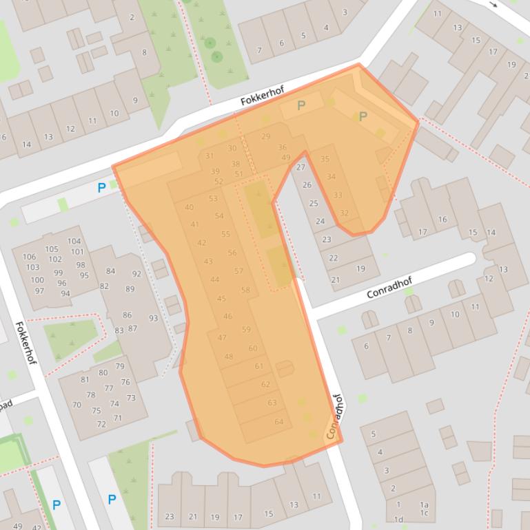 Kaart van postcodegebied 5025DZ.