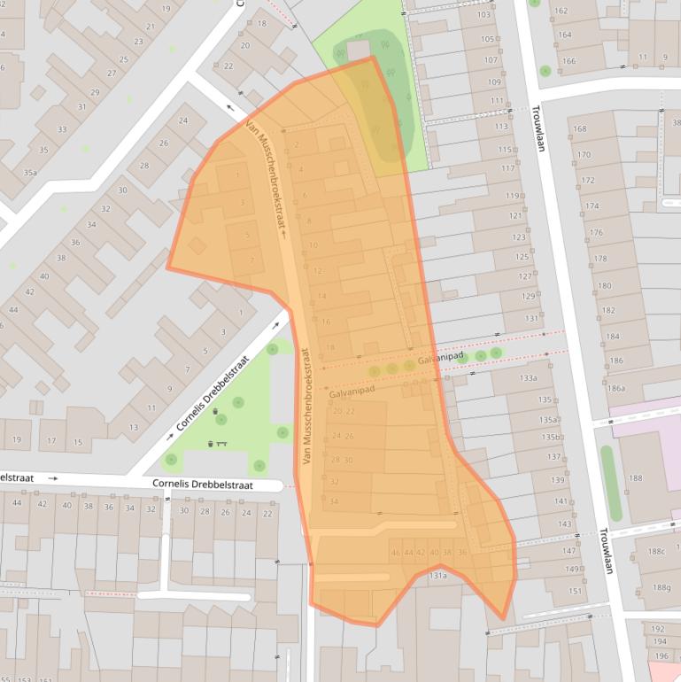 Kaart van postcodegebied 5025EA.