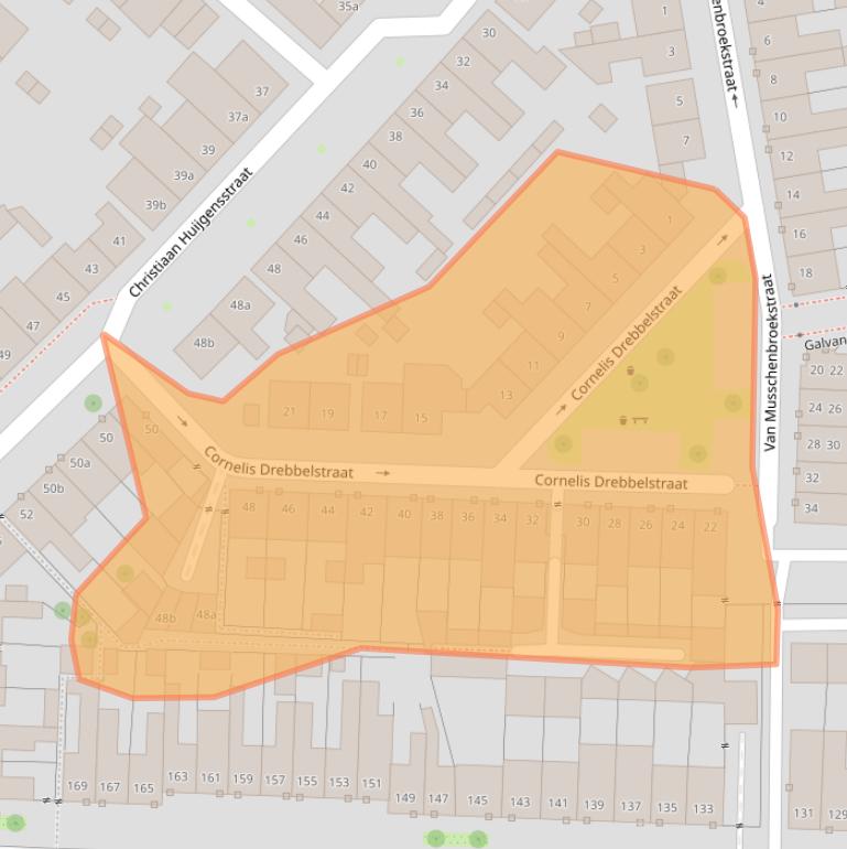 Kaart van postcodegebied 5025EB.
