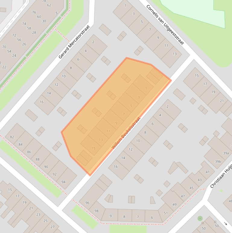 Kaart van postcodegebied 5025EJ.