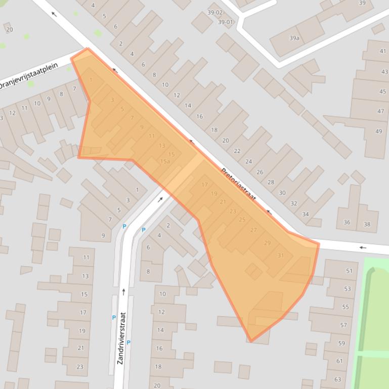 Kaart van postcodegebied 5025HB.