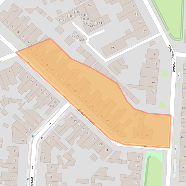 Kaart van postcodegebied 5025HC.