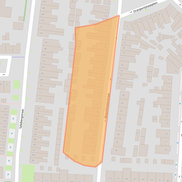 Kaart van postcodegebied 5025HH.