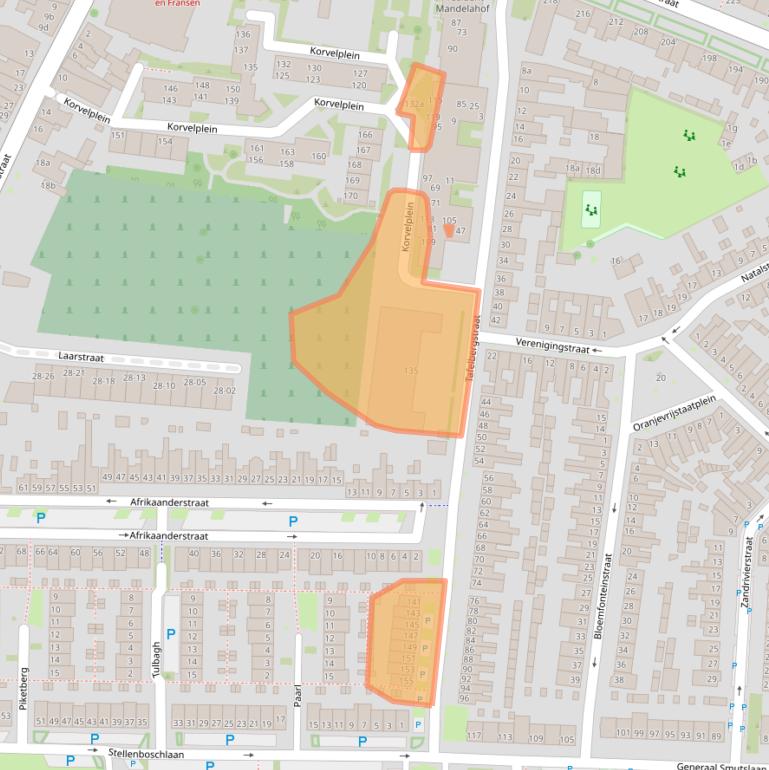 Kaart van postcodegebied 5025HT.
