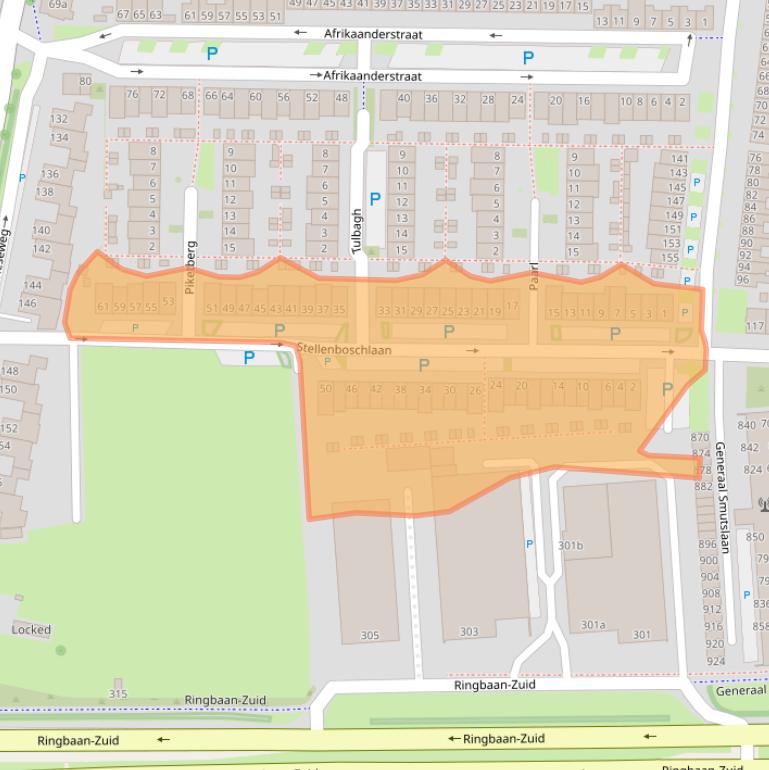 Kaart van postcodegebied 5025HV.