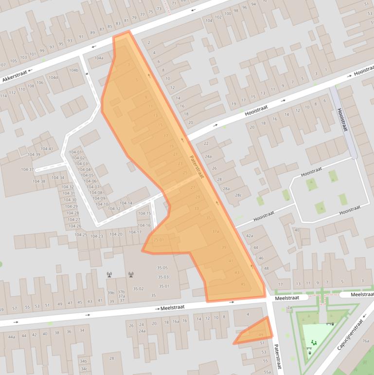 Kaart van postcodegebied 5025KG.