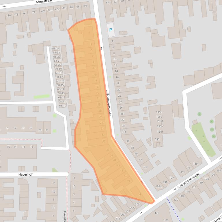 Kaart van postcodegebied 5025KP.