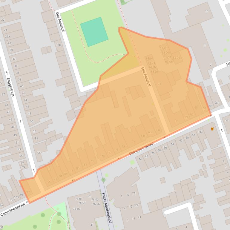 Kaart van postcodegebied 5025LB.