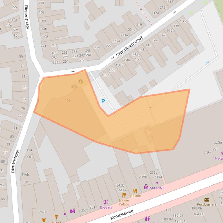 Kaart van postcodegebied 5025LK.