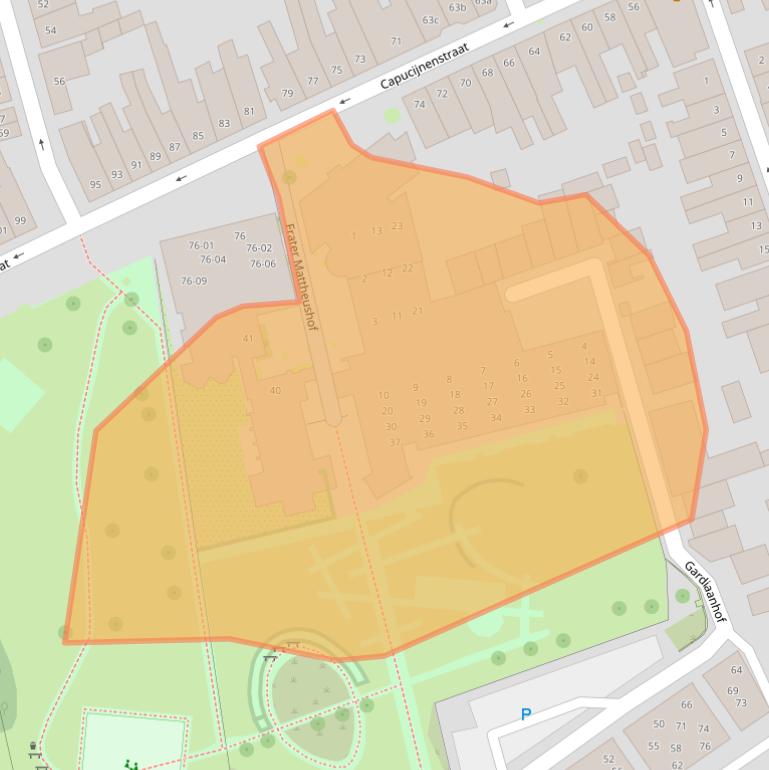 Kaart van postcodegebied 5025LL.