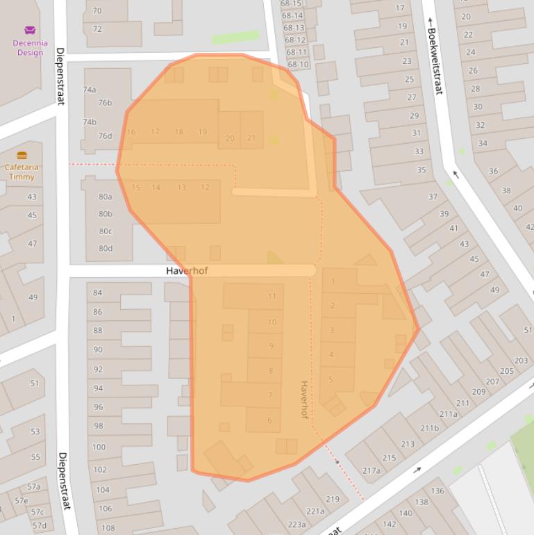 Kaart van postcodegebied 5025LN.