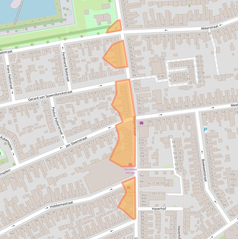 Kaart van postcodegebied 5025MP.