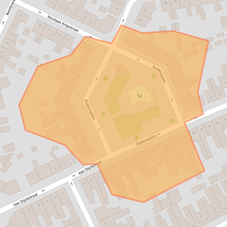Kaart van postcodegebied 5025ND.