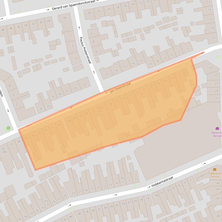 Kaart van postcodegebied 5025NG.
