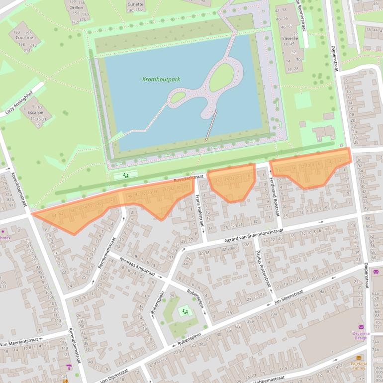 Kaart van postcodegebied 5025PB.