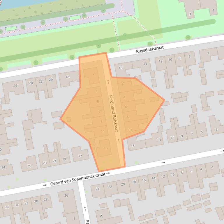 Kaart van postcodegebied 5025PC.