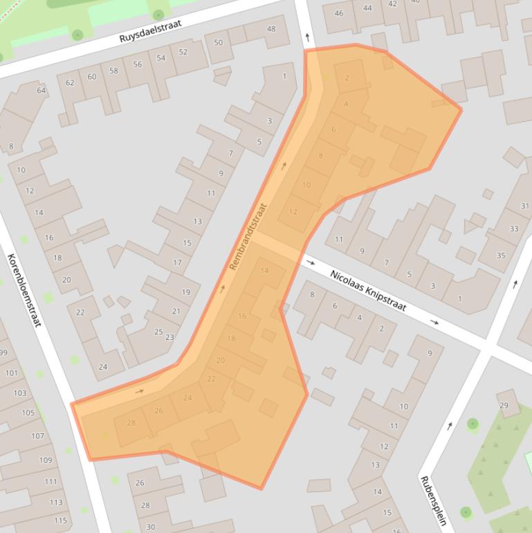 Kaart van postcodegebied 5025PG.