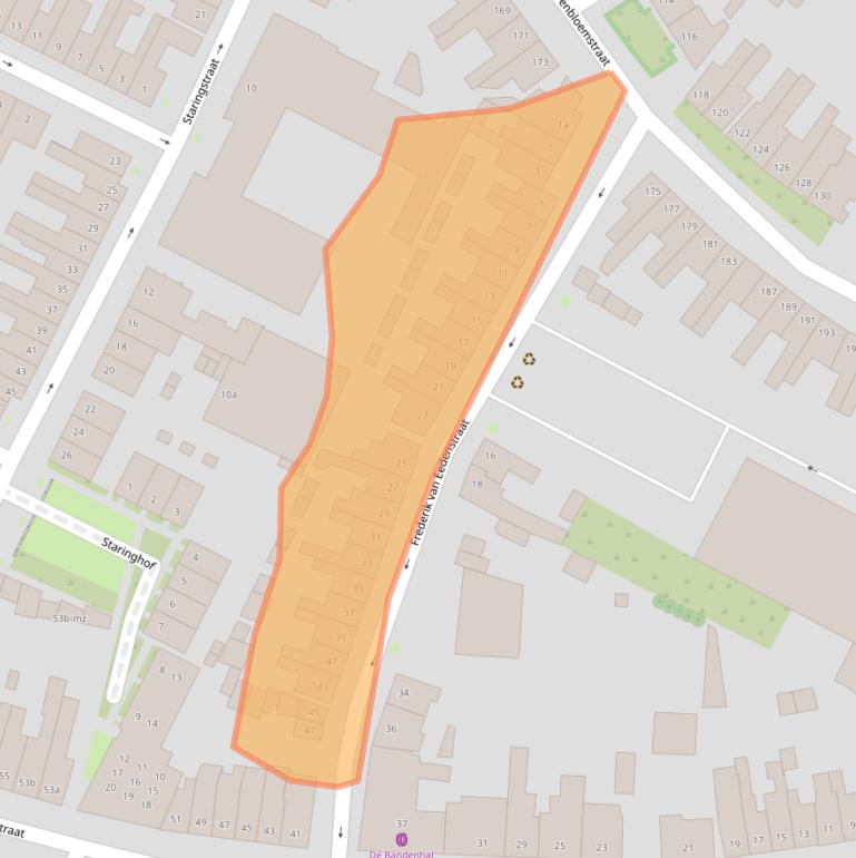 Kaart van postcodegebied 5025PW.