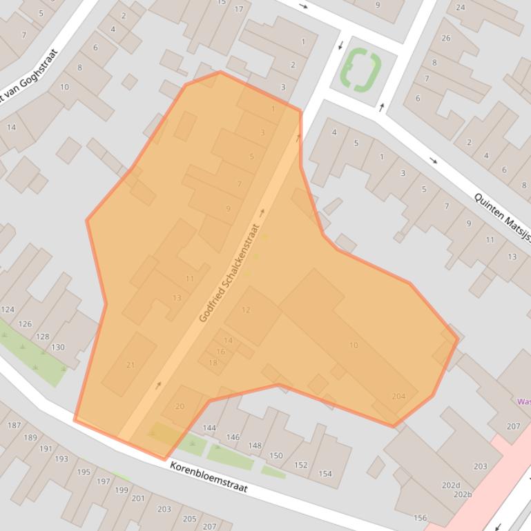 Kaart van postcodegebied 5025RA.