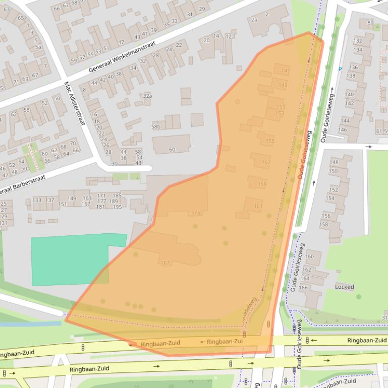 Kaart van postcodegebied 5025SB.