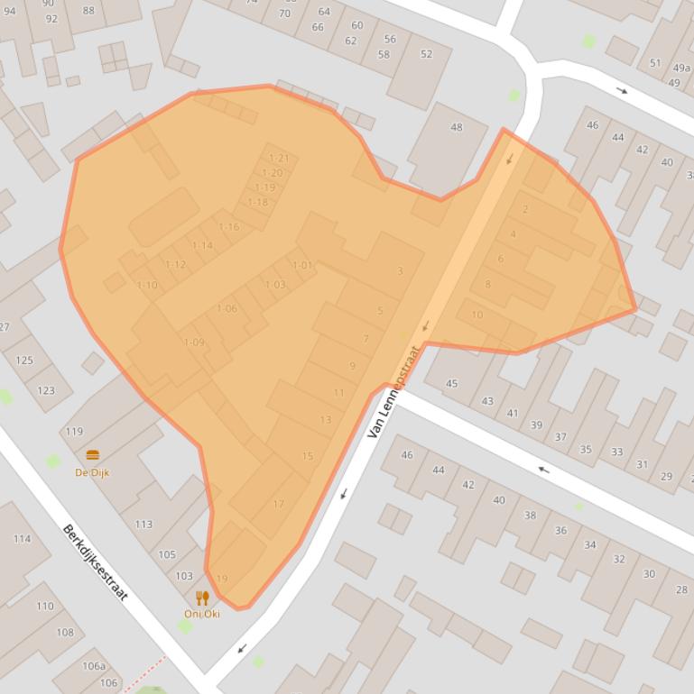 Kaart van postcodegebied 5025TR.