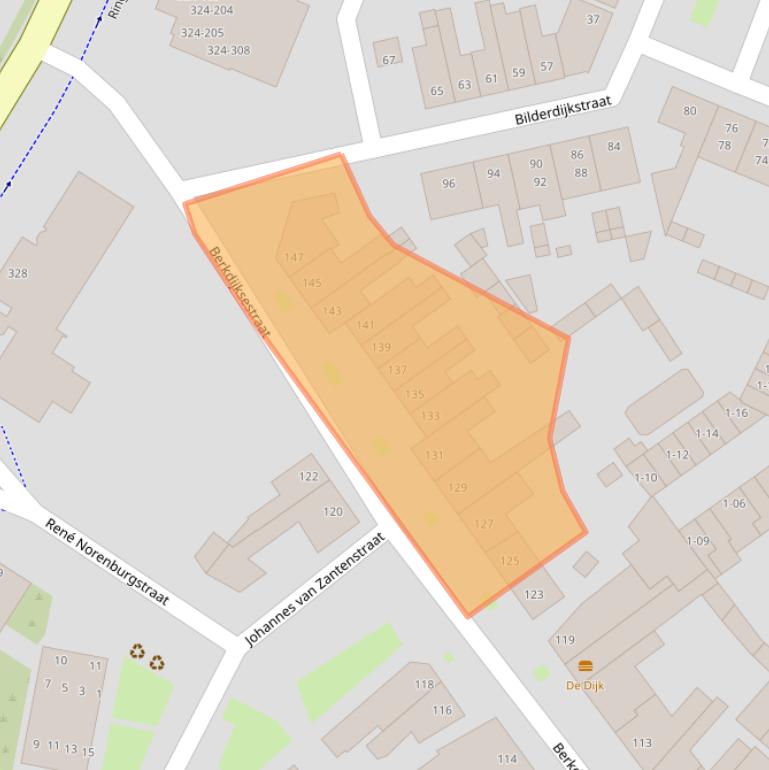 Kaart van postcodegebied 5025VE.