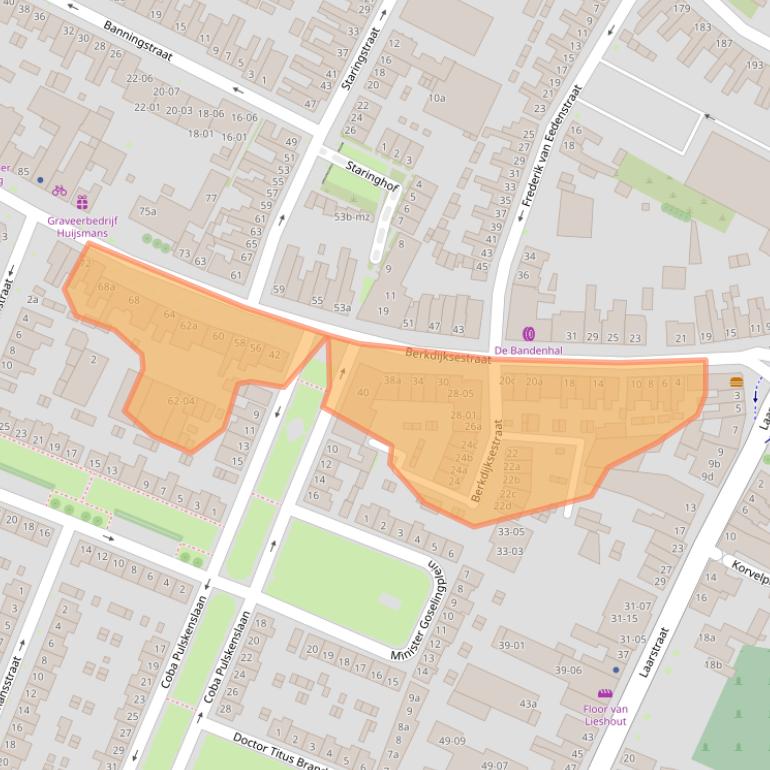 Kaart van postcodegebied 5025VG.