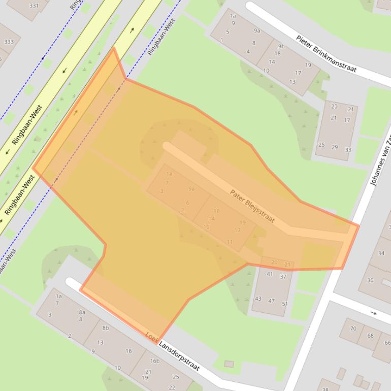 Kaart van postcodegebied 5025VP.