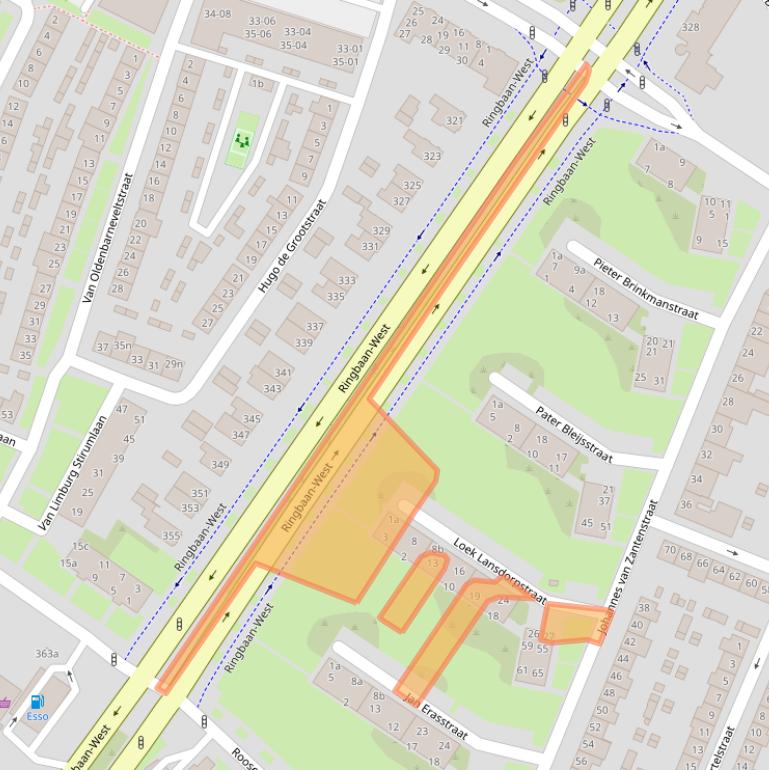 Kaart van postcodegebied 5025VR.