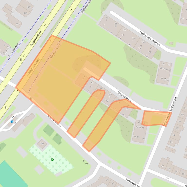 Kaart van postcodegebied 5025VT.