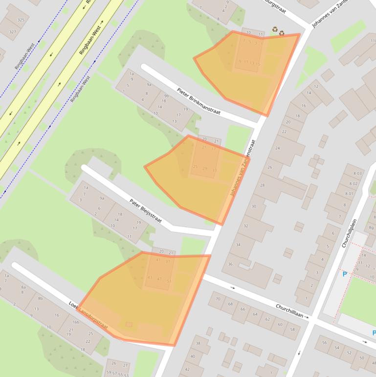 Kaart van postcodegebied 5025VW.