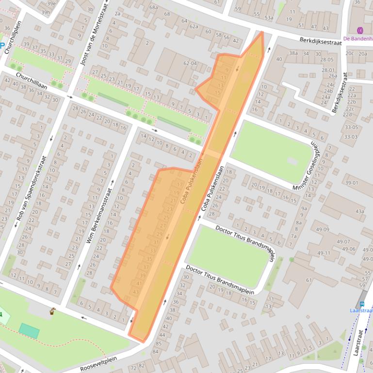 Kaart van postcodegebied 5025WD.
