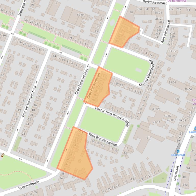 Kaart van postcodegebied 5025WE.