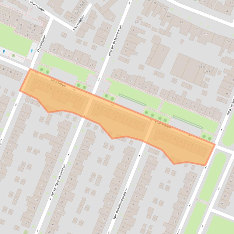 Kaart van postcodegebied 5025WH.
