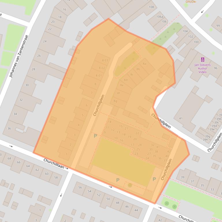 Kaart van postcodegebied 5025WK.
