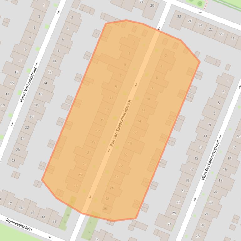 Kaart van postcodegebied 5025WN.