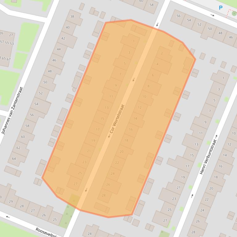 Kaart van postcodegebied 5025WR.