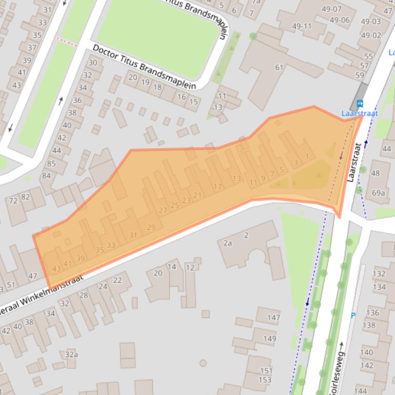 Kaart van postcodegebied 5025XD.