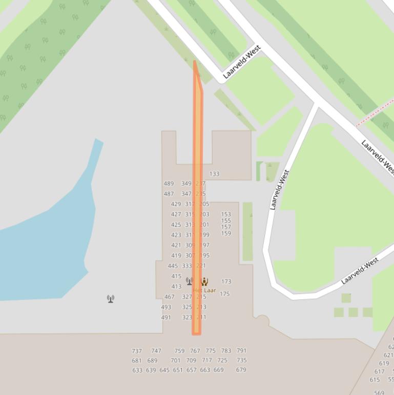 Kaart van postcodegebied 5025XH.