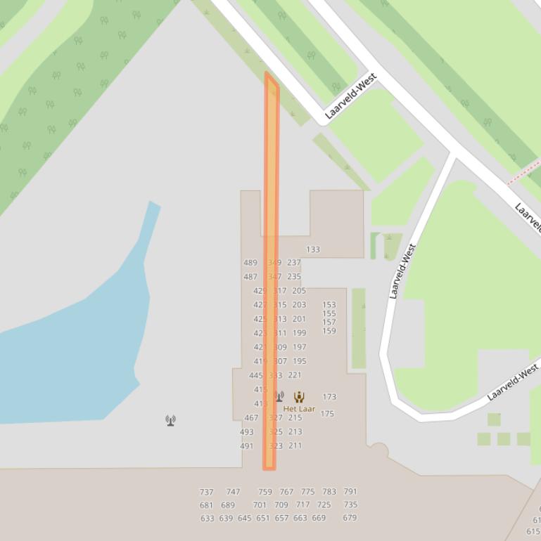 Kaart van postcodegebied 5025XL.