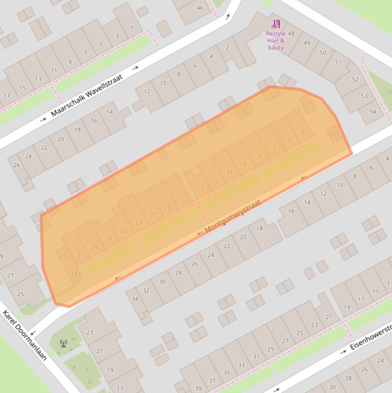 Kaart van postcodegebied 5025XX.