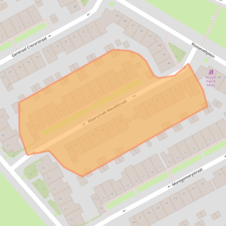 Kaart van postcodegebied 5025ZA.