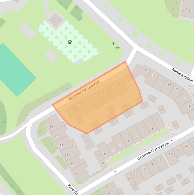 Kaart van postcodegebied 5025ZC.