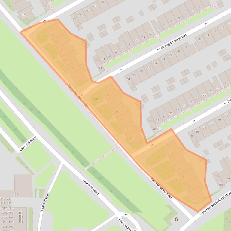 Kaart van postcodegebied 5025ZD.