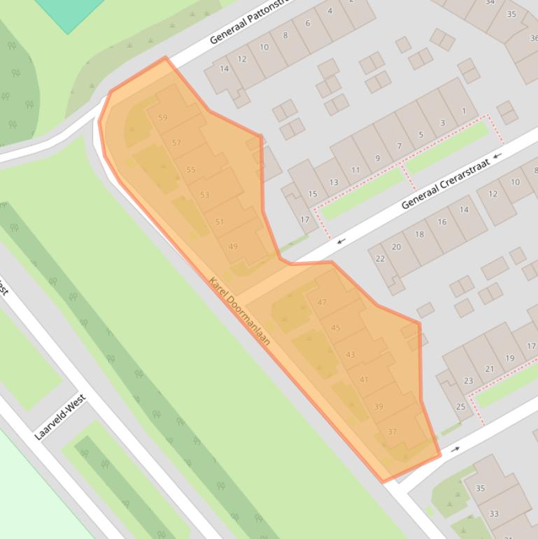 Kaart van postcodegebied 5025ZE.