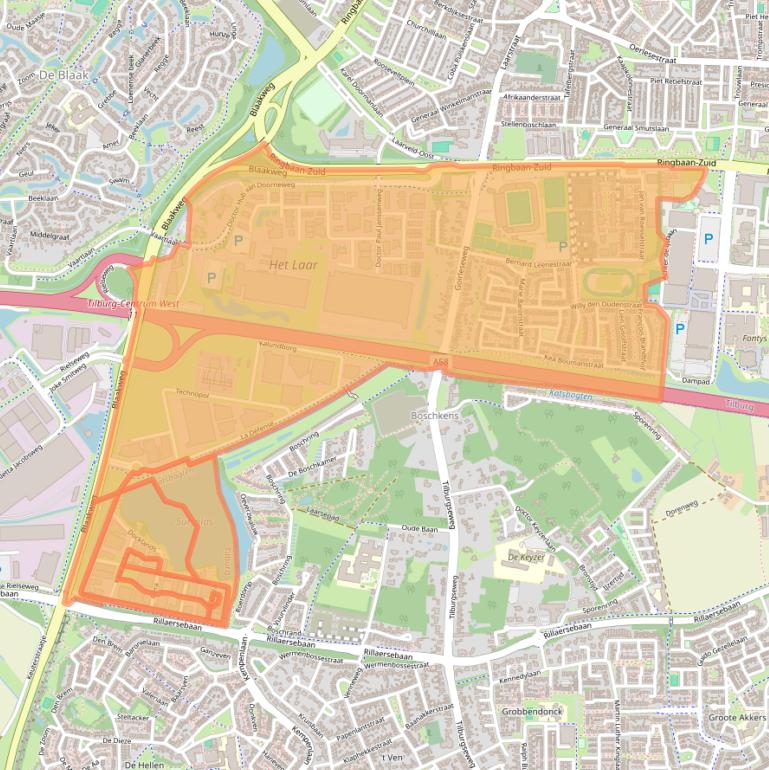 Kaart van postcodegebied 5026.